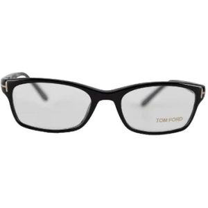 Tom Ford Pre-owned, Zwarte Stoffen Rechthoekige Zonnebril Zwart, Dames, Maat:ONE Size