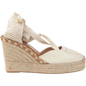 Hispanitas, Schoenen, Dames, Beige, 37 EU, Leer, Espadrilles Leer en Stof Zool Rubber