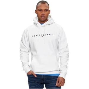 Tommy Jeans, Sweatshirts & Hoodies, Heren, Wit, L, Katoen, Essentiële hoodie - Blancs
