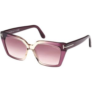 Tom Ford, Accessoires, unisex, Paars, 53 MM, Stijlvolle zonnebril Ft 1030