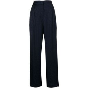 Ba&Sh, Broeken, Dames, Blauw, S, Navy Blauwe Patroon Broek