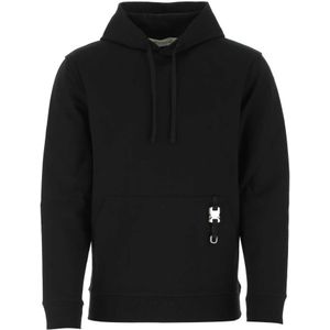 1017 Alyx 9Sm, Sweatshirts & Hoodies, Heren, Zwart, L, Zwarte stretch viscose blend sweatshirt