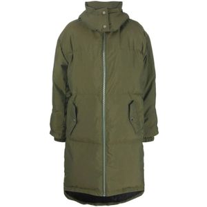 JW Anderson, Groene Lange Puffer Donsjas Groen, Dames, Maat:XS