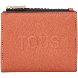 Tous, Oranje Synthetische Damesportemonnee Oranje, Dames, Maat:ONE Size