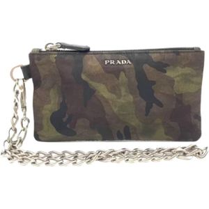 Prada Vintage, Pre-owned Fabric wallets Groen, Dames, Maat:ONE Size