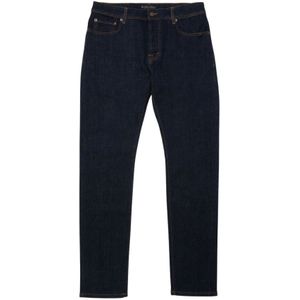 Brooks Brothers, Indigo 5-pocket jeans Blauw, Heren, Maat:W34