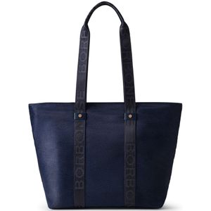 Borbonese, Tassen, Dames, Blauw, ONE Size, Eco Line Shopper Handbag