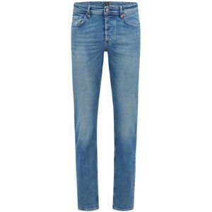 Hugo Boss, Jeans, Heren, Blauw, W34 L34, Katoen, Boss tapered fit jeans