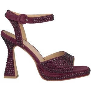 Alma EN Pena, Sandalettes met strass Rood, Dames, Maat:40 EU