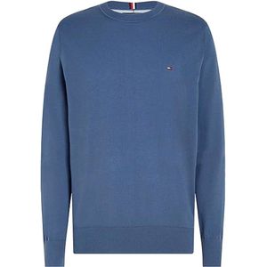 Tommy Hilfiger, Truien, Heren, Blauw, S, Katoen, Blauwe Pullover Sweater Sophisticated Collection
