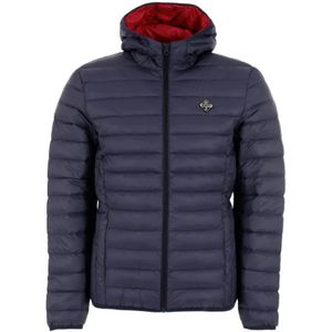 Schott Nyc, Verado Lichtgewicht Hoodie Donsjas Blauw, Heren, Maat:S