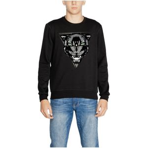 Antony Morato, Sweatshirts & Hoodies, Heren, Zwart, 2Xl, Katoen, Zwarte Print Sweatshirt Mannen Herfst/Winter