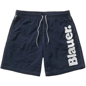 Blauer, Badkleding, Heren, Blauw, XL, Polyester, Donkerblauwe Monochrome Boxer Zwemkleding