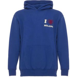 Family First, Sweatshirts & Hoodies, Heren, Blauw, M, Familie eerste Milano Ik hou van familie eerste hoodie senior blauw
