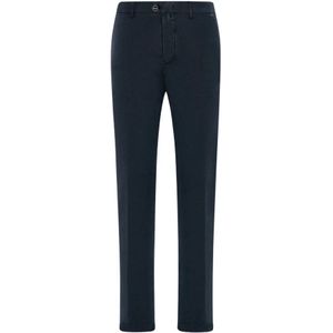 Kiton, Broeken, Heren, Blauw, W36, Katoen, Lyocell Blend Klassieke Broek