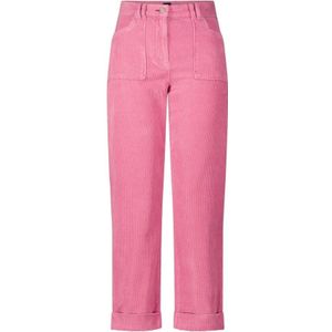 PS By Paul Smith, Broeken, Dames, Roze, W29, Corduroy High Waist Straight Leg Pants