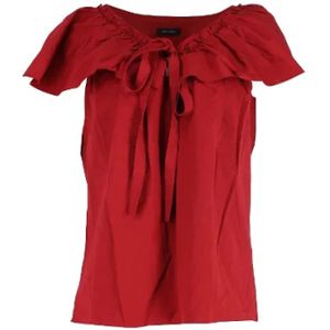 Marc Jacobs Pre-owned, Pre-owned, Dames, Rood, S, Katoen, Pre-owned Cotton tops