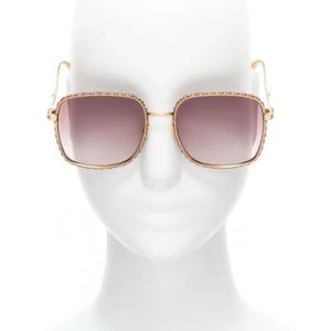 Alexander McQueen Pre-owned, Pre-owned, Dames, Rood, ONE Size, Pre-owned Metal sunglasses