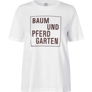 Baum und Pferdgarten, Tops, Dames, Wit, M, Katoen, Klassiek Crew Neck Katoenen T-Shirt