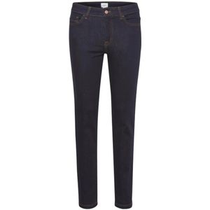 Saint Tropez, Jeans, Dames, Blauw, W30, Denim, Slim Fit Donkerblauwe Denim Jeans