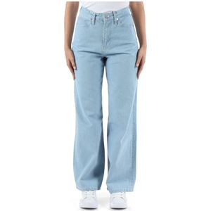Calvin Klein, Jeans, Dames, Blauw, W29, Katoen, High Rise Wide Leg Jeans