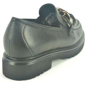 Gabor, Schoenen, Dames, Zwart, 40 EU, Leer, Zwarte leren Moccasin Loafers +Gar. DZ