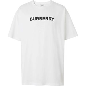 Burberry, Tops, Heren, Wit, M, Katoen, T-Shirts
