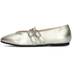 Nubikk, Schoenen, Dames, Geel, 38 EU, Leer, Gouden Leren Ballerinas