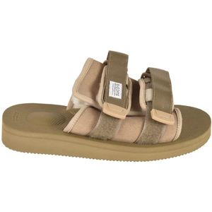 Suicoke, Metallic Grijze Mol Slippers voor Vrouwen Beige, Dames, Maat:38 EU