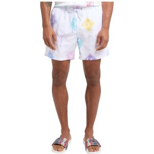 Carlo Colucci, Badkleding, Heren, Veelkleurig, S, Sportieve Beachvolleybal Surf Zwemshorts