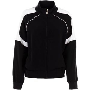 Liu Jo, Sweatshirts & Hoodies, Dames, Zwart, XS, Polyester, Sportieve Zwarte Dames Sweater