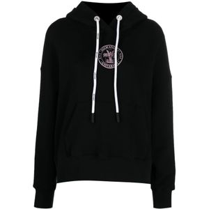 Palm Angels, Comfortabele en stijlvolle hoodie Zwart, Dames, Maat:L