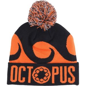 Octopus, Accessoires, Heren, Oranje, ONE Size, Logo Beanie met Pom Pom
