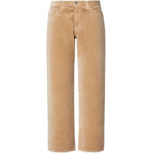 Massimo Alba, Broeken, Dames, Beige, W30, Katoen, Velvet Boyfriend Broek