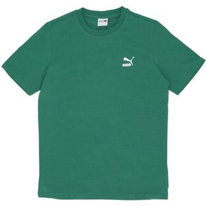 Puma, Tops, Heren, Groen, L, Katoen, Logo Vine Heren T-shirt Klassieke Stijl