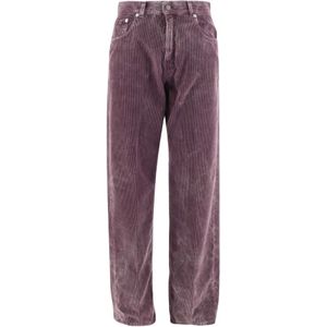 Haikure, Broeken, Dames, Paars, W29, Katoen, Paarse Corduroy Katoenen Fluwelen Broek