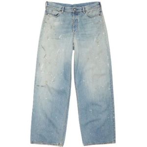 Acne Studios, Wijde Pijp Loszittende Jeans Blauw, Dames, Maat:L