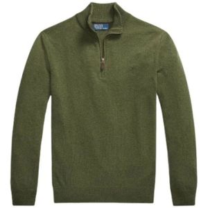 Polo Ralph Lauren, Truien, Heren, Groen, S, Wol, Merino Wol Half-Zip Trui