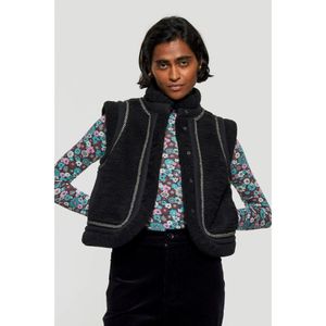 Antik Batik, Jassen, Dames, Zwart, L, Saly Mouwloos Gilet