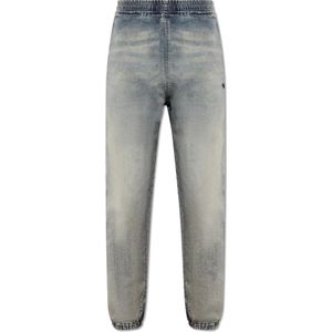 Diesel, Broeken, unisex, Blauw, 2Xs, Jogger jeans
