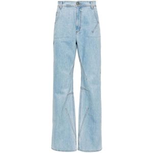 Andersson Bell, Lichtblauwe Denim Jeans met Klassieke Details Blauw, Heren, Maat:W34