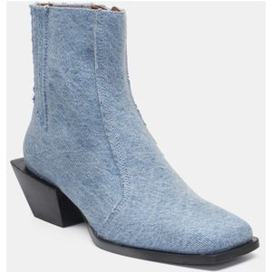 Fabienne Chapot, Schoenen, Dames, Blauw, 42 EU, Denim, Denim Chunky Heel Enkellaarzen