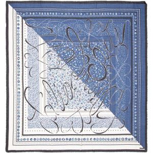 Faliero Sarti, Italiaans Vervaardigde Sjaals in Blauw Blauw, Dames, Maat:ONE Size