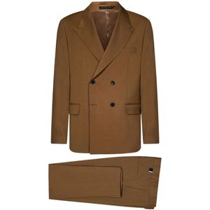 Low Brand, Pakken, Heren, Beige, S, Double Breasted Suits