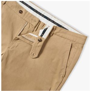 Brooks Brothers, Broeken, Heren, Beige, W30, Katoen, Khaki Slim Fit Double Twisted Cotton Chinos