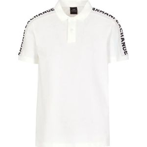 Armani Exchange, Tops, Heren, Wit, L, Katoen, Off White Polo Shirt 3Dzfla Zjm 5Z