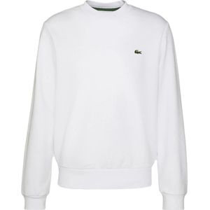 Lacoste, Sweatshirts & Hoodies, Heren, Wit, L, Witte Basic Sweatshirt