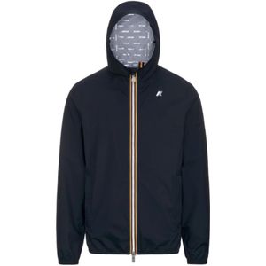 Fusalp, Blauwe Stretch Dot Hoodie Jas Blauw, Heren, Maat:S