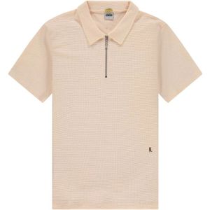 Kultivate, Polo- Kltv Zipper S/S Beige, Heren, Maat:M