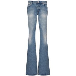 Balmain, Jeans, Heren, Blauw, W30, Denim, Blauwe gewassen vintage denim jeans